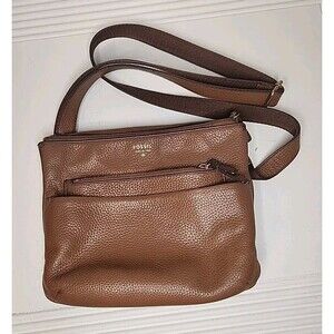 Fossil Tessa Tan Crossbody Bag Pebbled Leather SHB2054